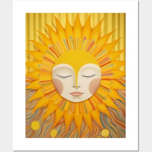 Sun Flower Yellow Boho Posters and Art